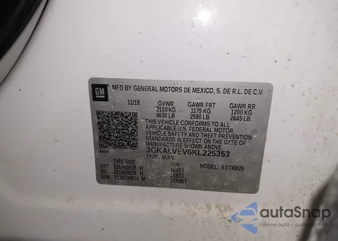 2019 GMC Terrain Slt из США, поврежденный, VIN 3GKALVEV6KL225353